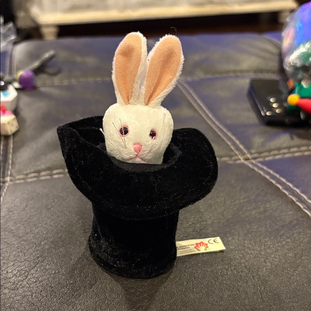 Folkmanis Puppets Mini Rabbit in the hat magic trick plush toy